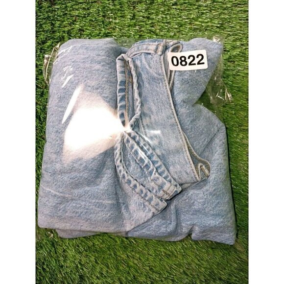 AEO American Eagle Jeans Size 10 Womens Blue Mom Jeans Cropped Distress - Picture 11 of 11